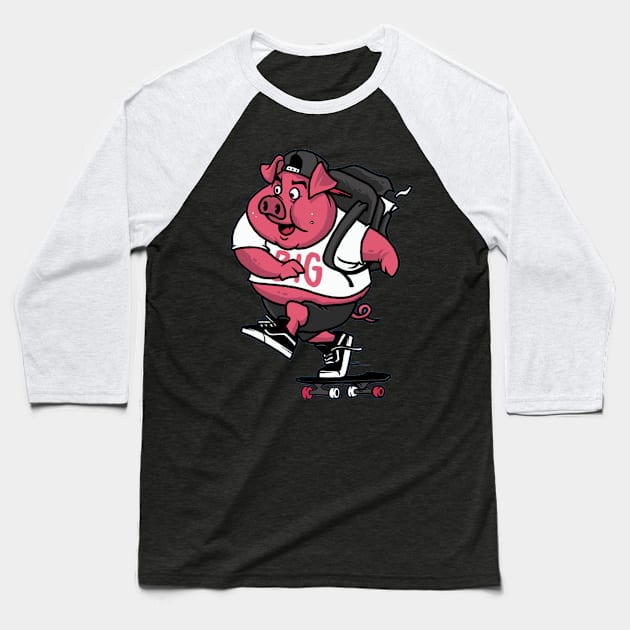 fat pork Baseball T-Shirt by James Bates